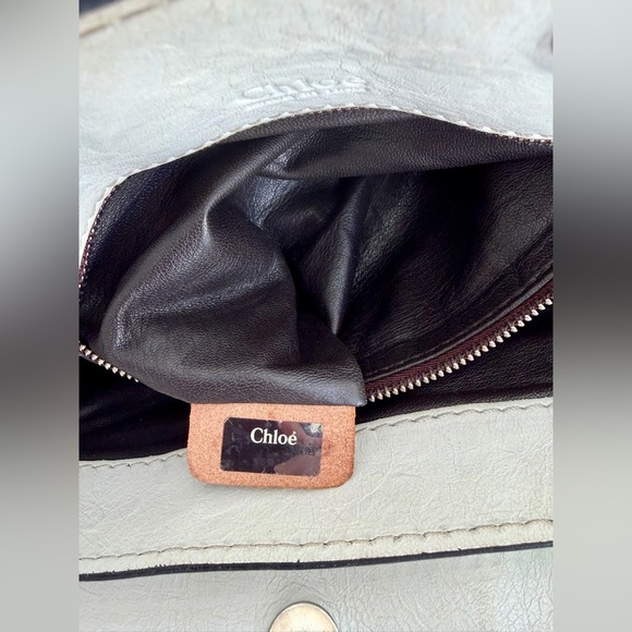 Chloe White Clutch with Silver and Gold Details - Picture 3 of 3